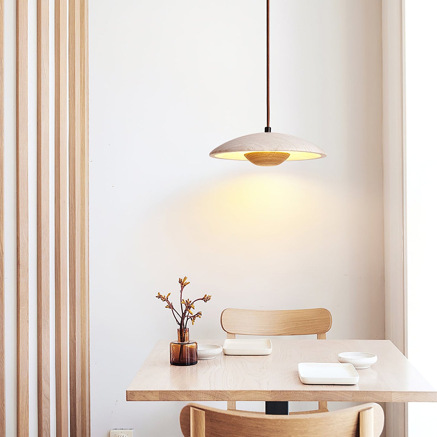 Solara Wood Drop light Pendant Lamp