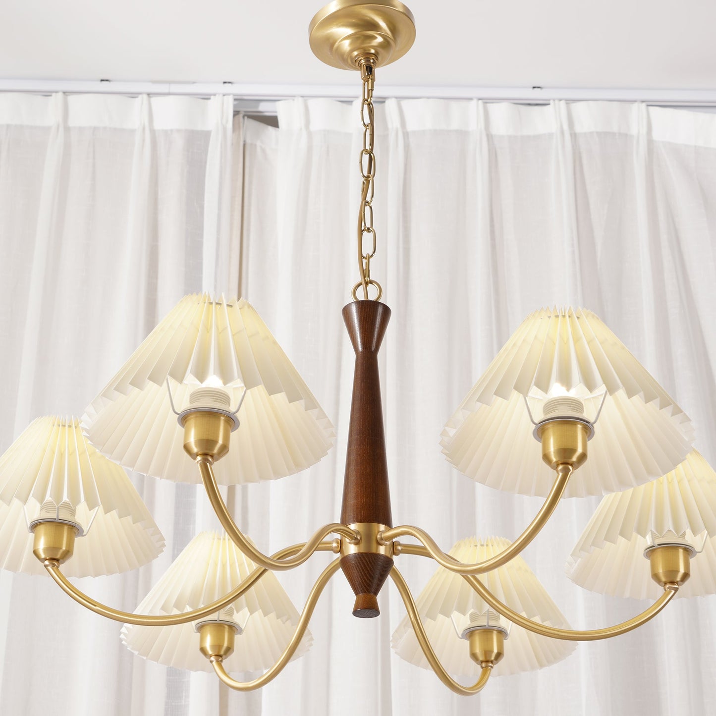 Pleated Electrolier Chandelier