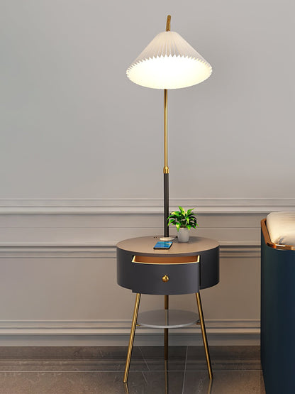 Pleated Arc Reading Lamp Floor Light