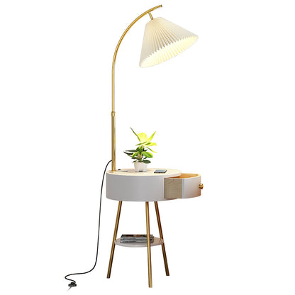 Pleated Arc Reading Lamp Floor Light