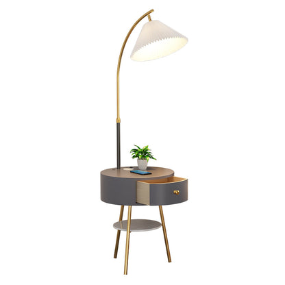 Pleated Arc Reading Lamp Floor Light