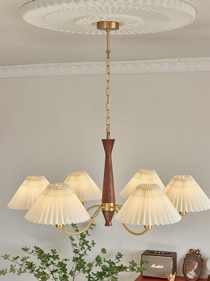 Pleated Electrolier Chandelier