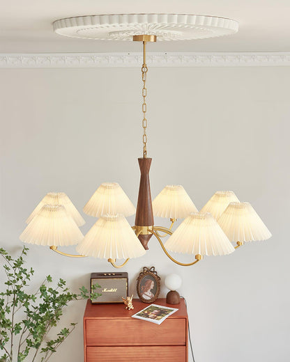 Pleated Electrolier Chandelier