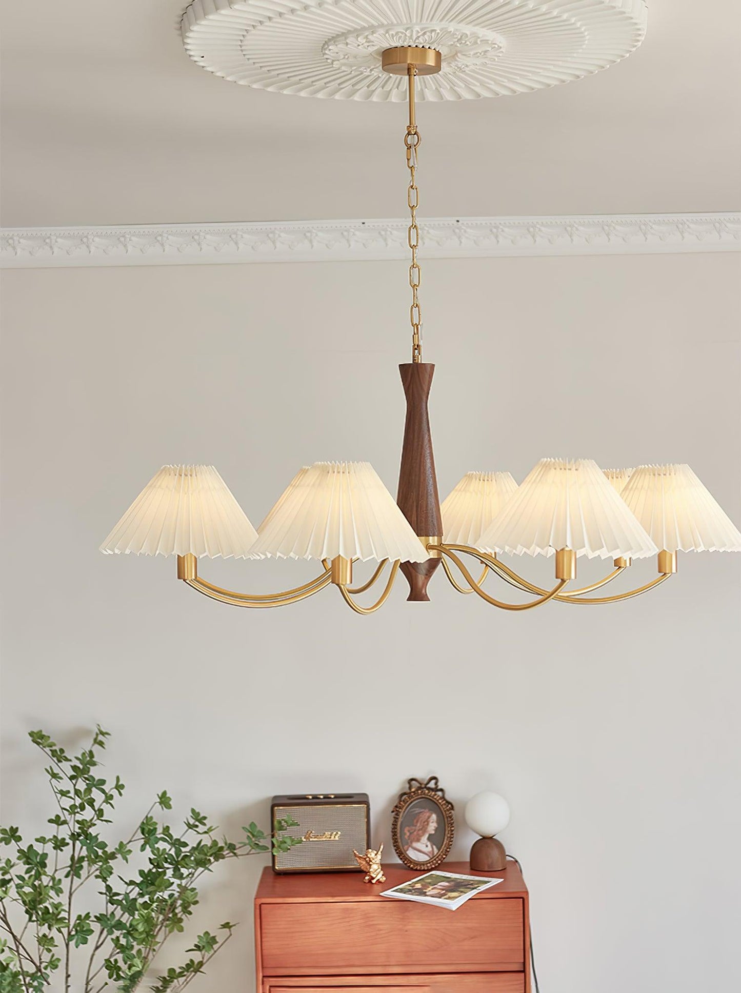 Pleated Electrolier Chandelier