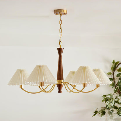 Pleated Electrolier Chandelier