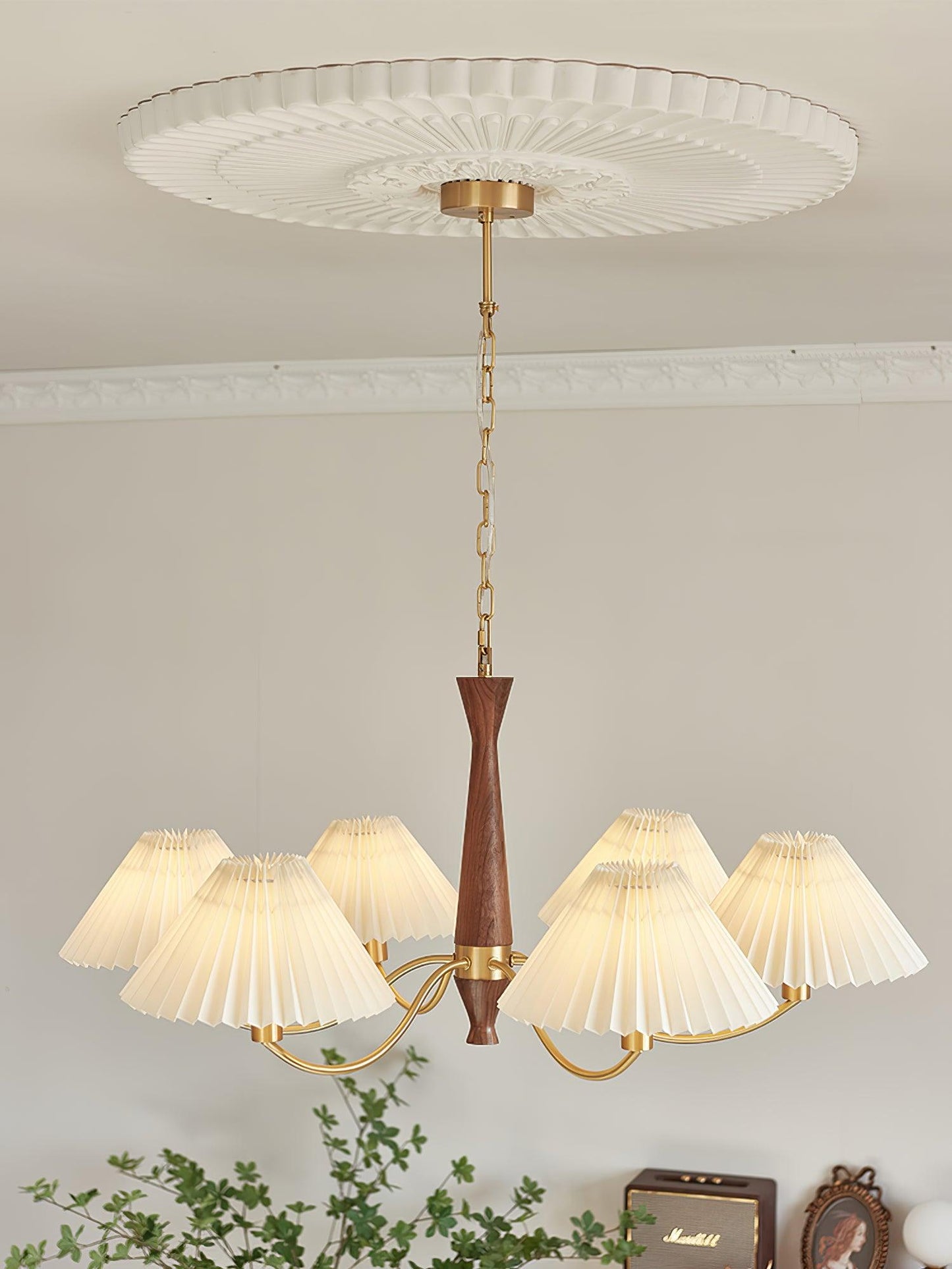 Pleated Electrolier Chandelier