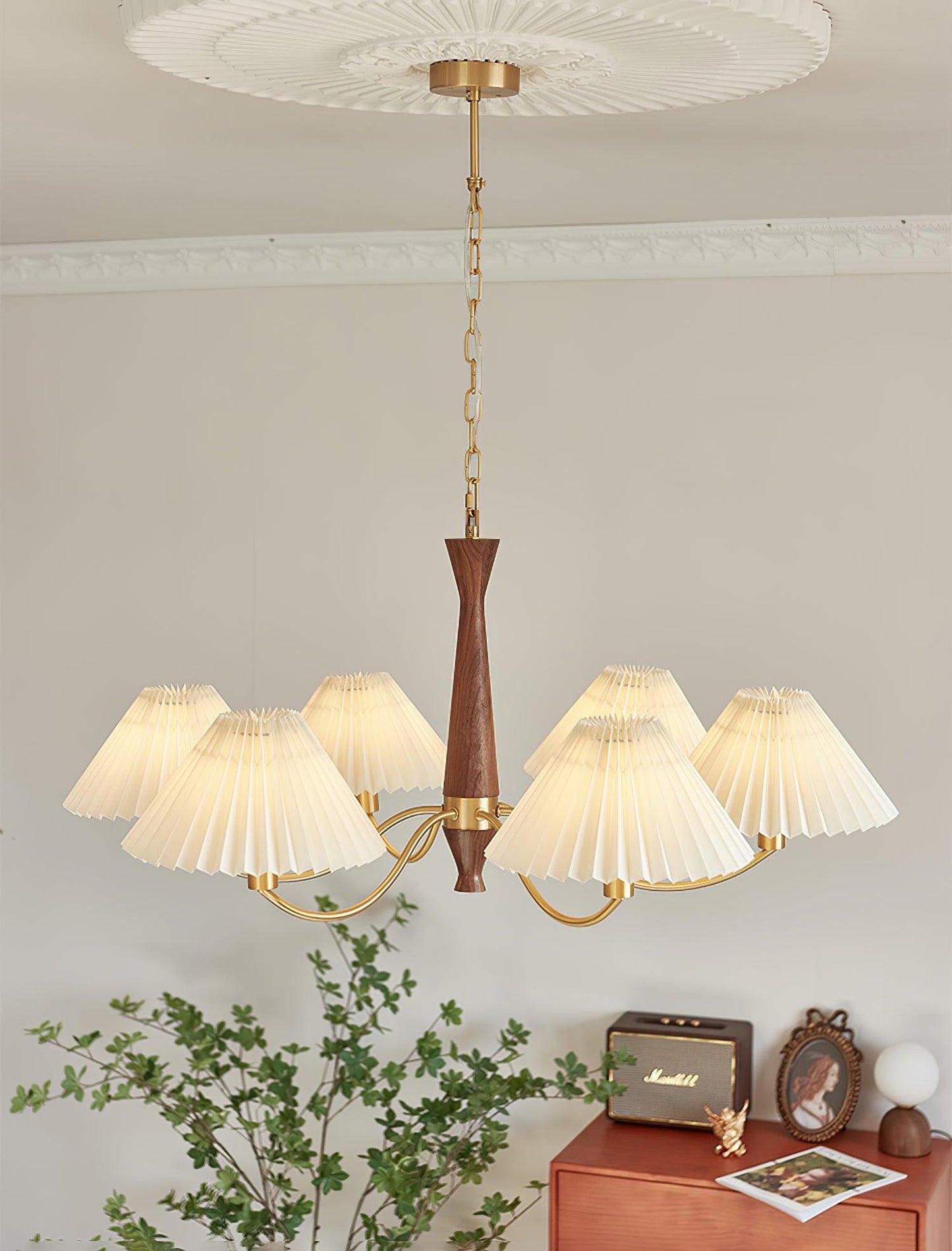 Pleated Electrolier Chandelier