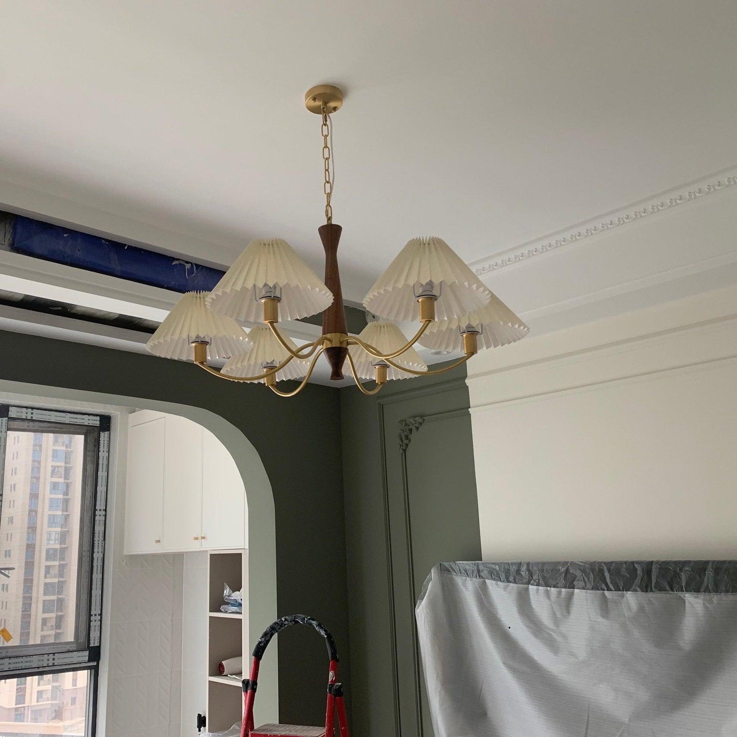 Pleated Electrolier Chandelier