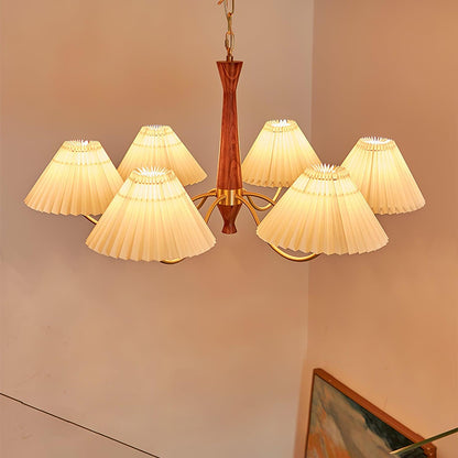 Pleated Electrolier Chandelier