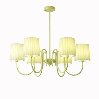 Pleated Fabric Matcha Pendant light Chandelier