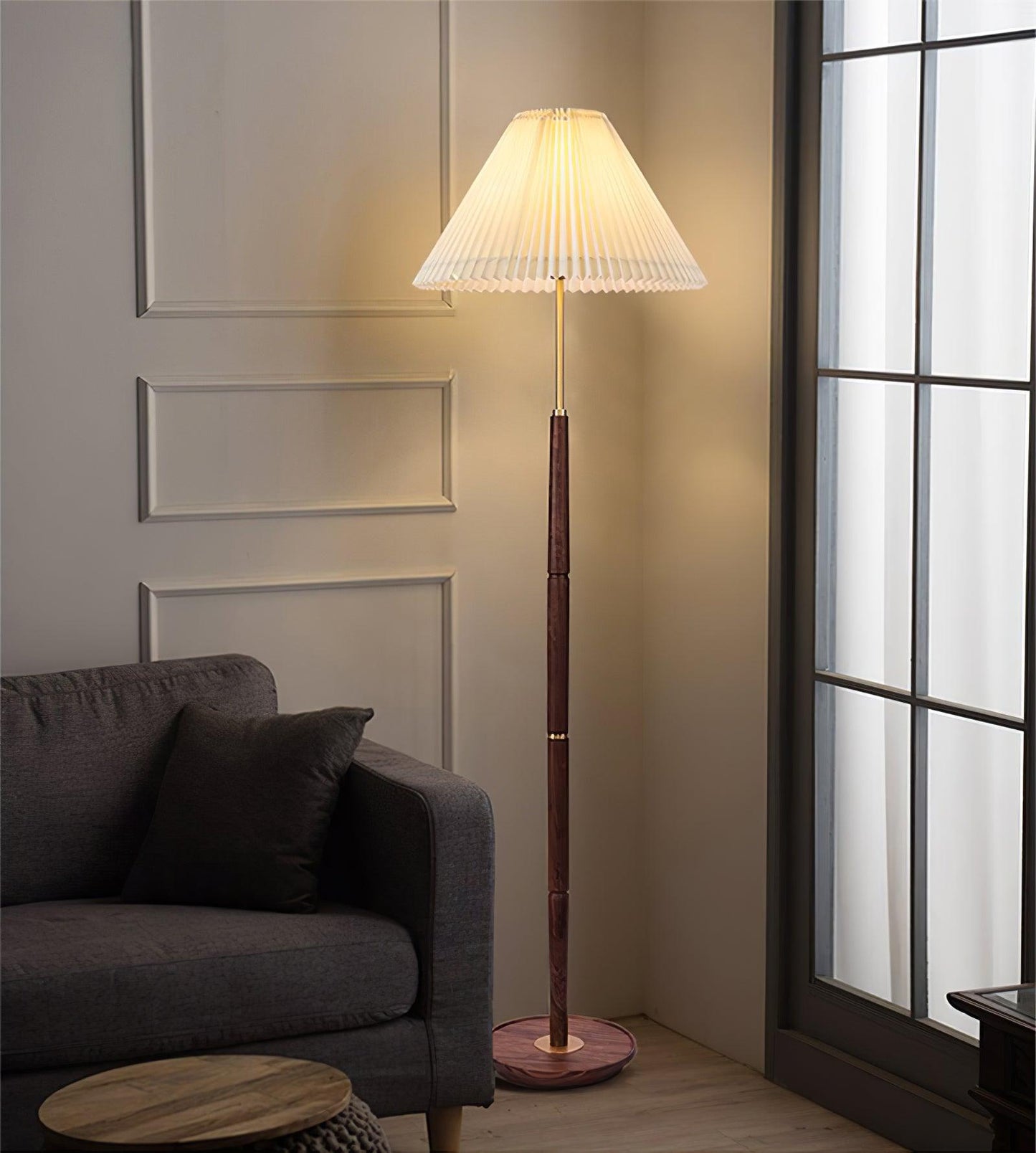 Pleated Tall Lamp Floor Lamp