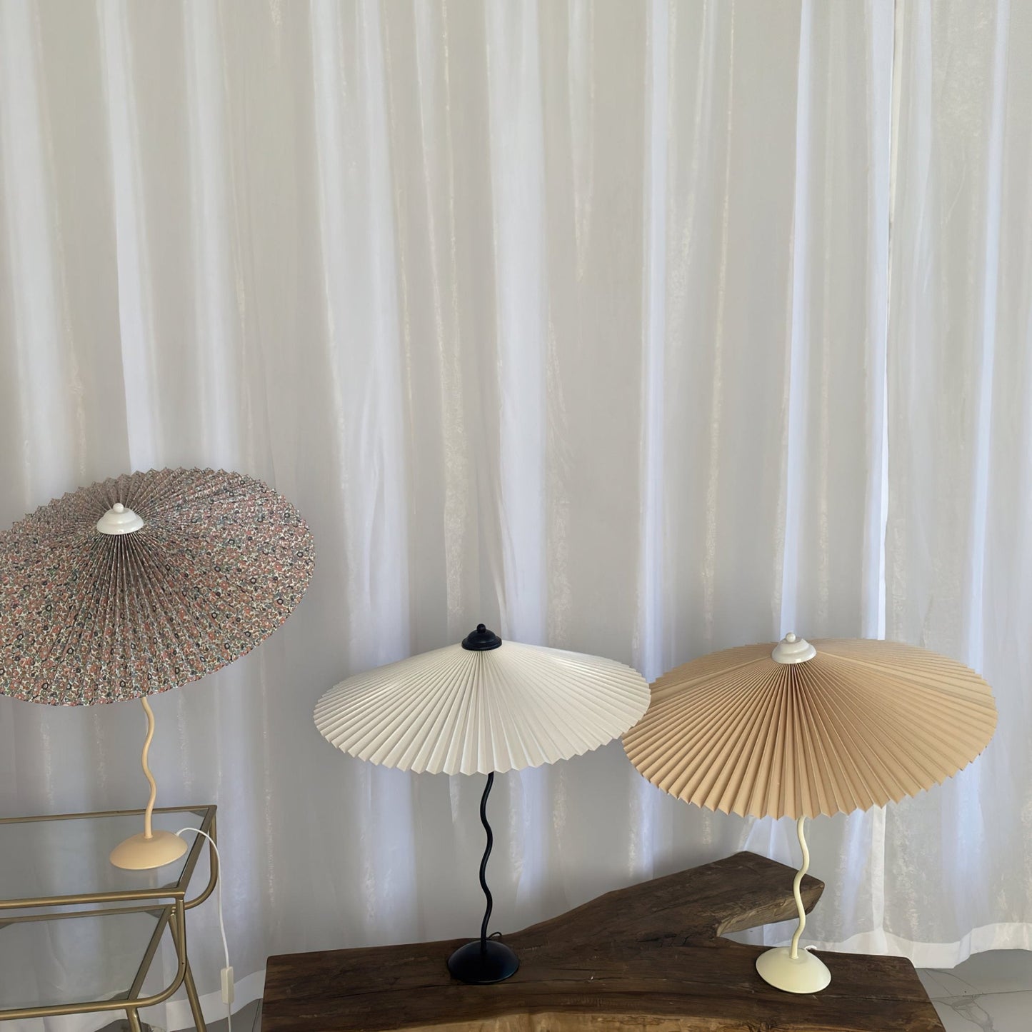 Pleated Hat Portable lamp Table Lamp