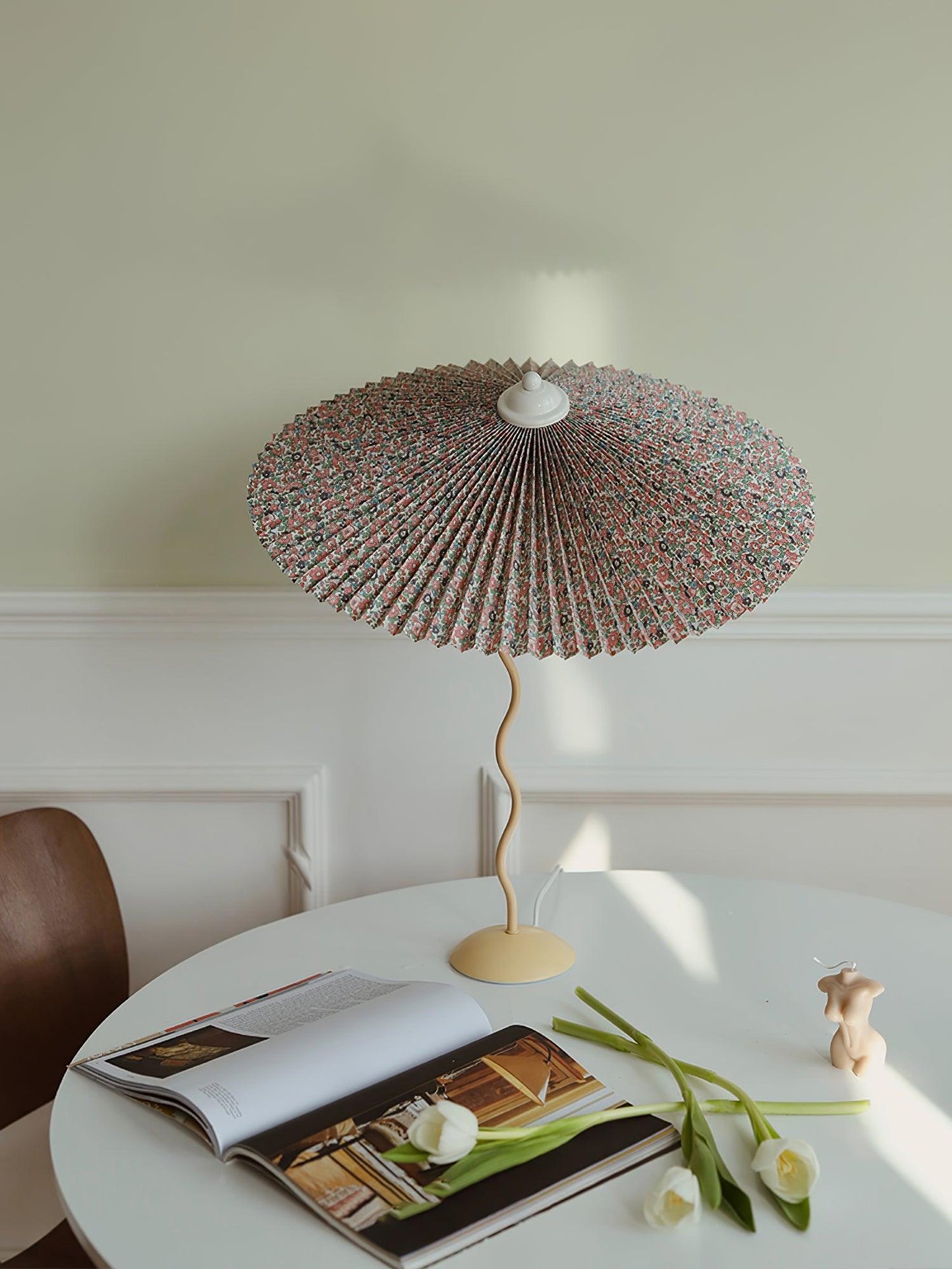 Pleated Hat Portable lamp Table Lamp