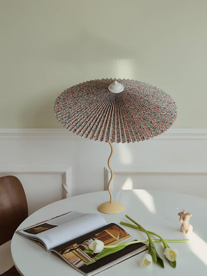 Pleated Hat Portable lamp Table Lamp