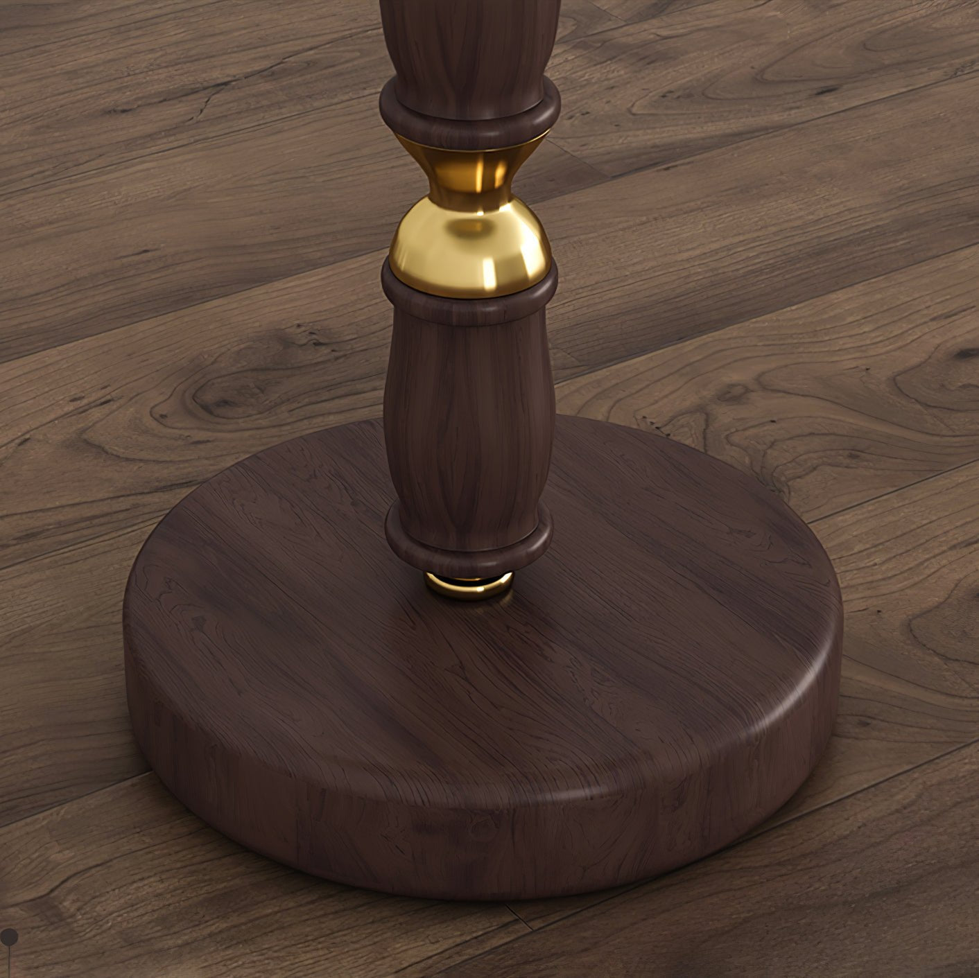 Pleated Walnut Side table lamp Table Lamp