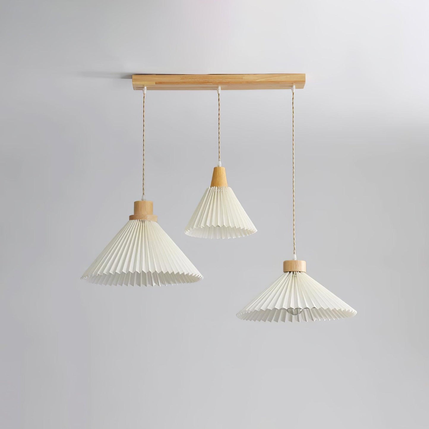 Pleated Wooden Ceiling light fitting Pendant Light