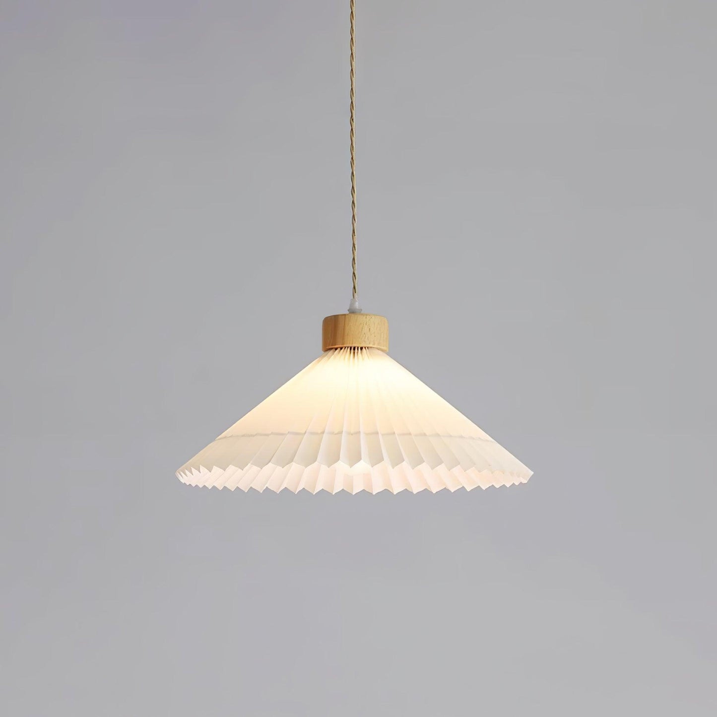 Pleated Wooden Ceiling light fitting Pendant Light