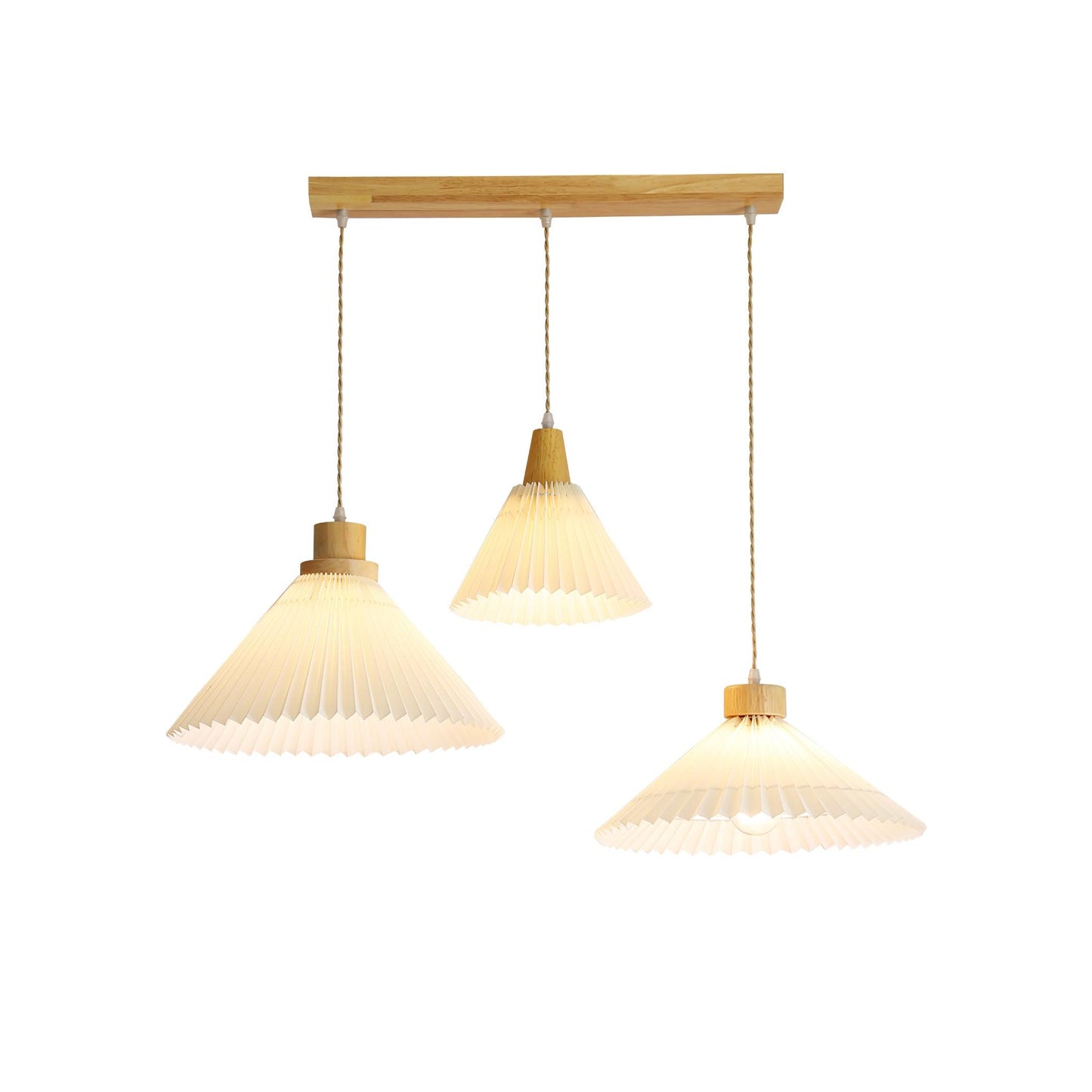 Pleated Wooden Ceiling light fitting Pendant Light