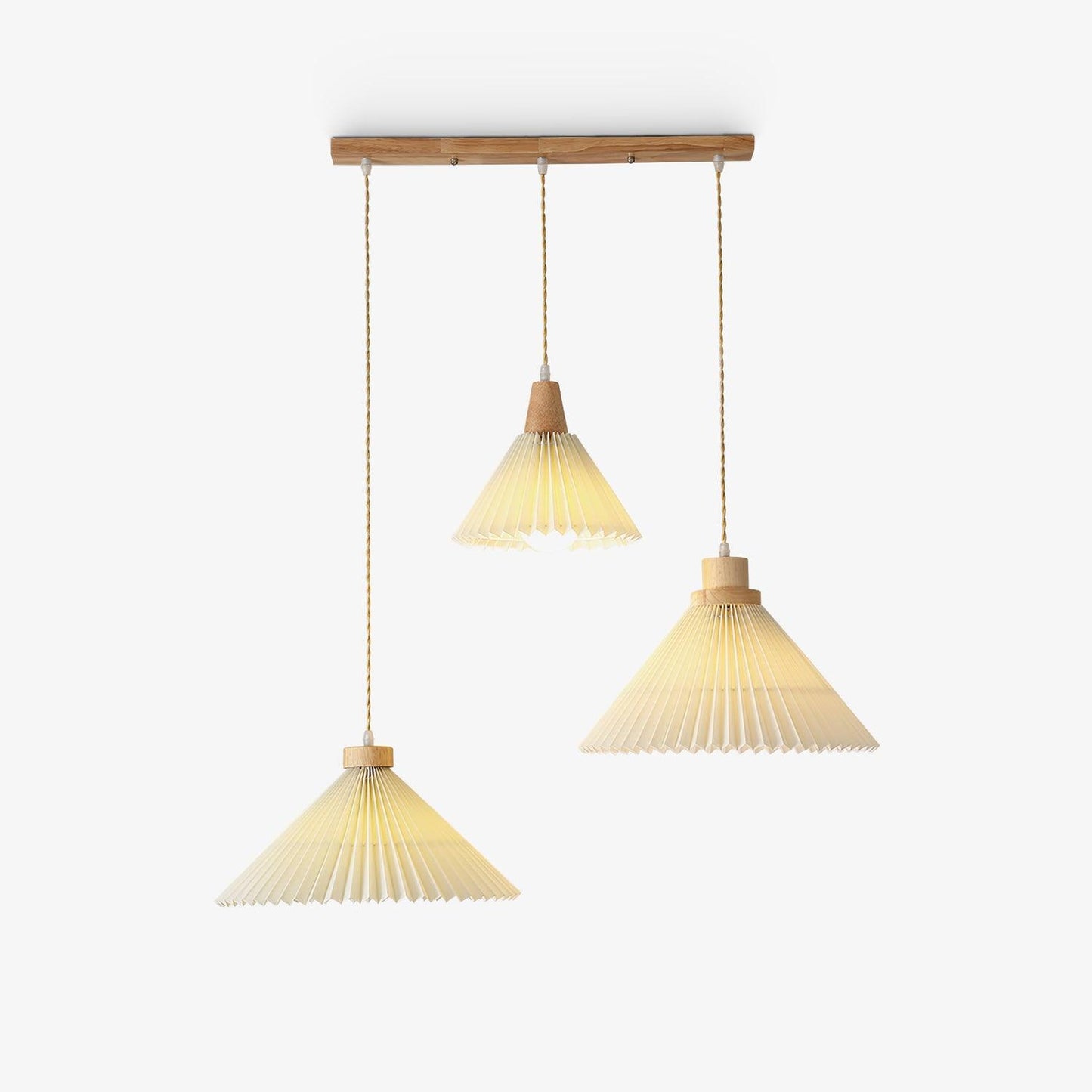 Pleated Wooden Ceiling light fitting Pendant Light