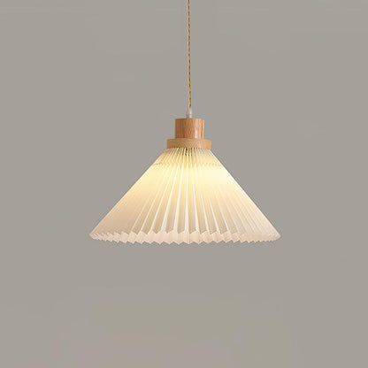 Pleated Wooden Ceiling light fitting Pendant Light