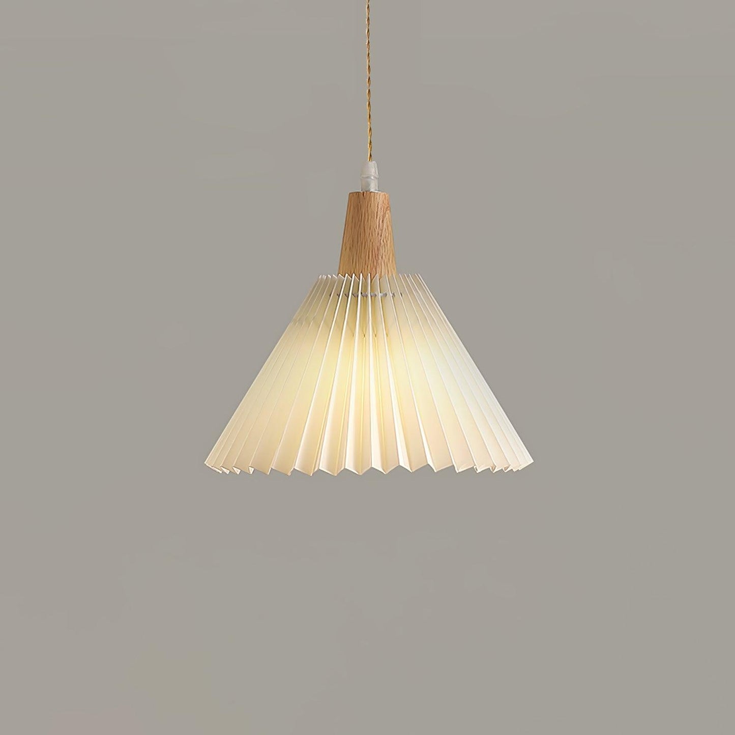 Pleated Wooden Ceiling light fitting Pendant Light