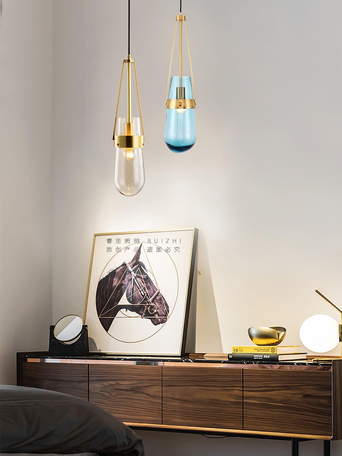 Poble Glass Hanging light Pendant Light