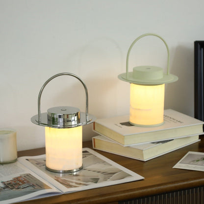 Pod Portable Rechargeable Alabaster Table Lamp