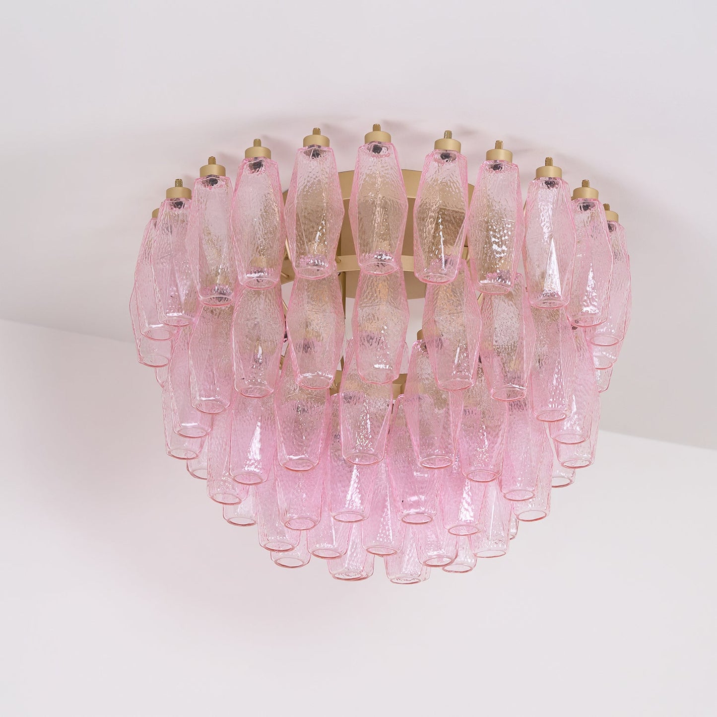 Poliedri Murano Pink Overhead light Ceiling Light