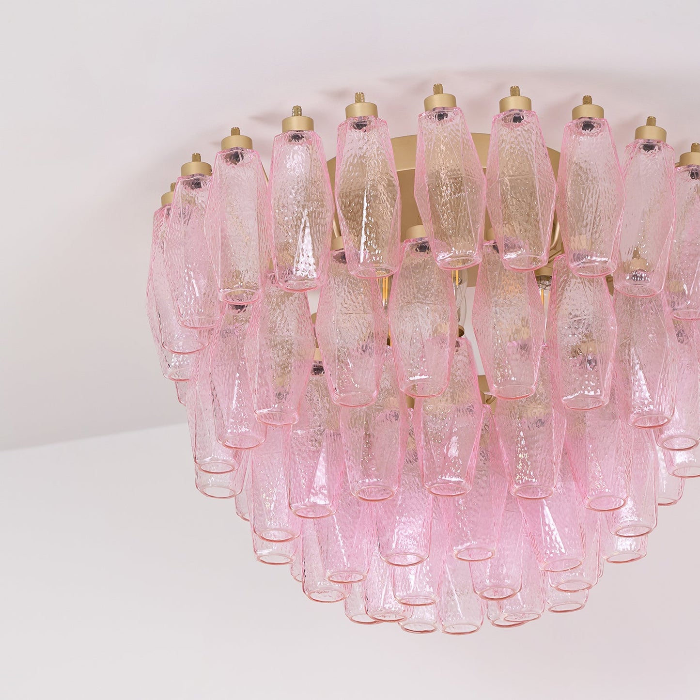 Poliedri Murano Pink Overhead light Ceiling Light