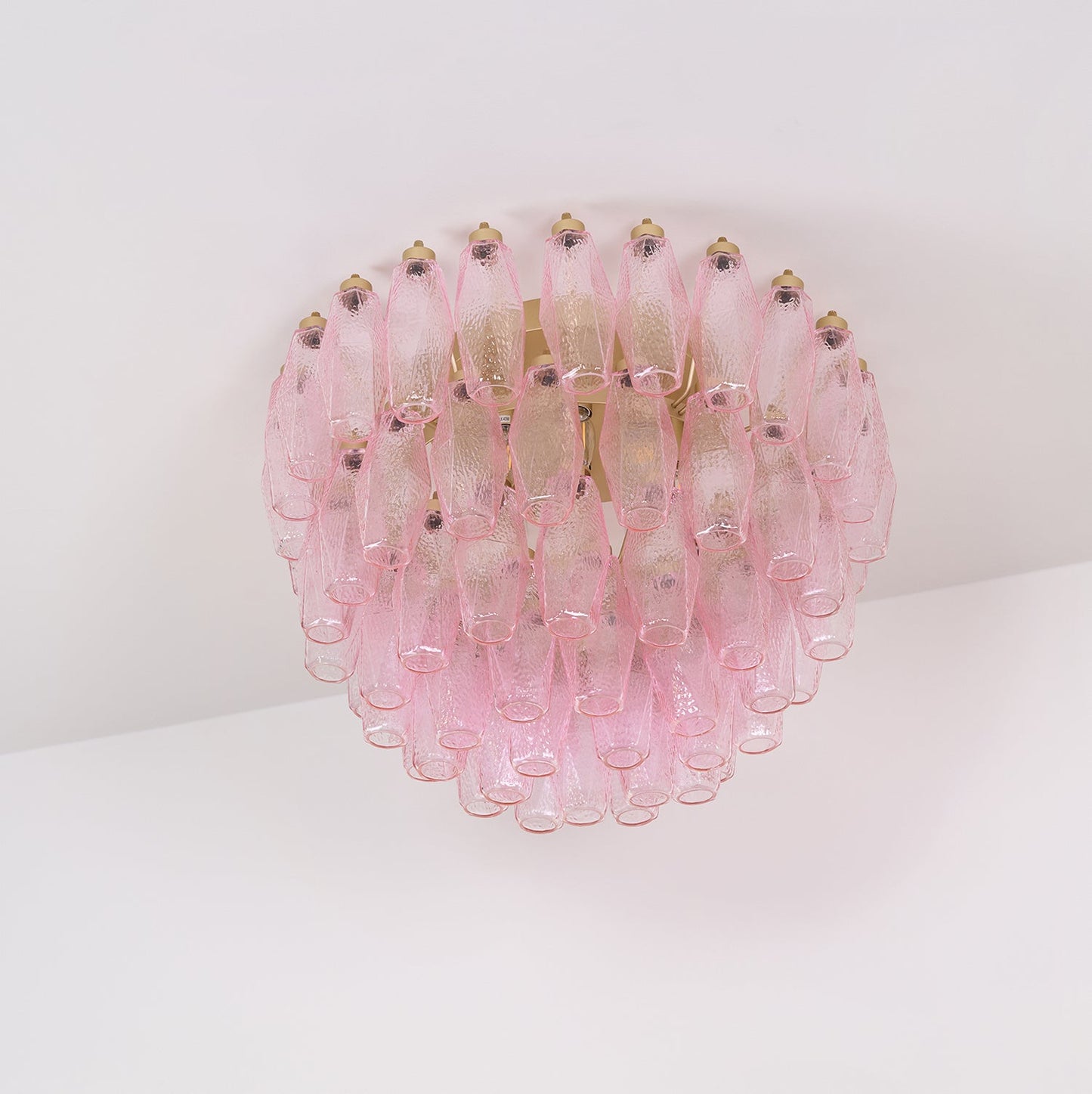 Poliedri Murano Pink Overhead light Ceiling Light