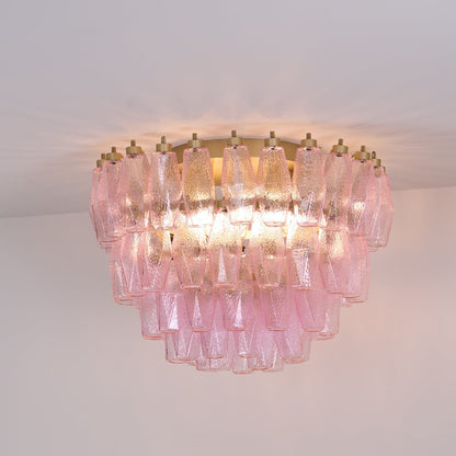 Poliedri Murano Pink Overhead light Ceiling Light