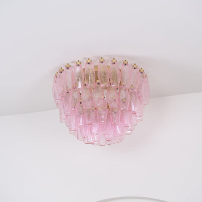 Poliedri Murano Pink Overhead light Ceiling Light