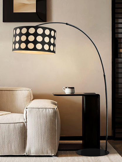 Polka Arc Fabric Free-standing Lamp Floor Lamp