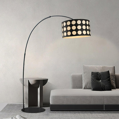 Polka Arc Fabric Free-standing Lamp Floor Lamp