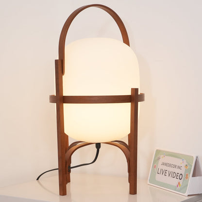 Portable Lantern Glass Side table lamp Table Lamp