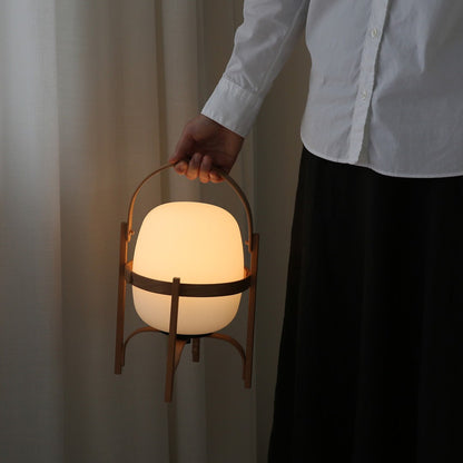 Portable Lantern Glass Side table lamp Table Lamp