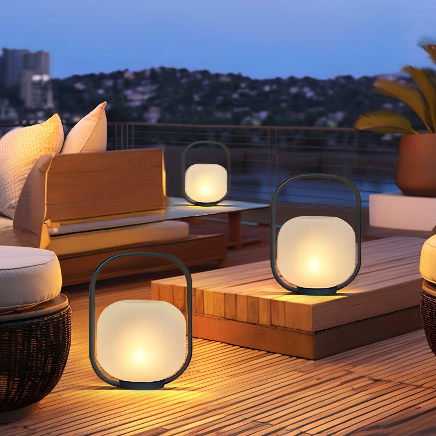 Portable Lantern Outdoor Side table lamp Table Lamp