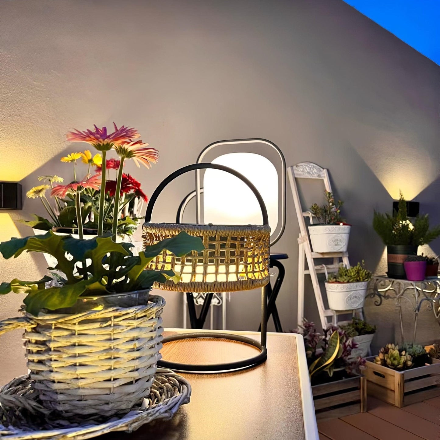 Portable Lantern Outdoor Side table lamp Table Lamp