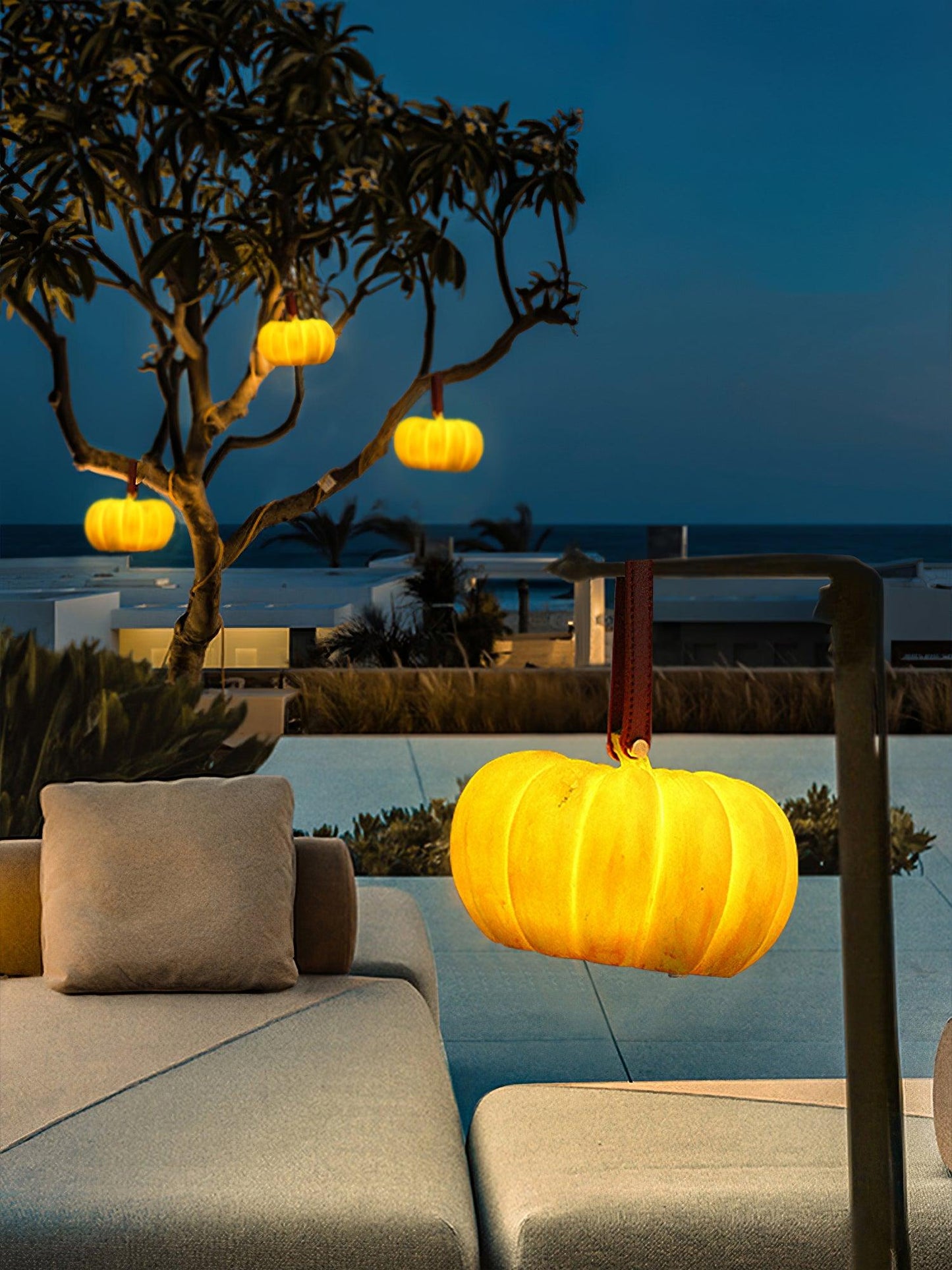 Portable Pumpkin Built-in Battery Bedside lamp Table Lamp