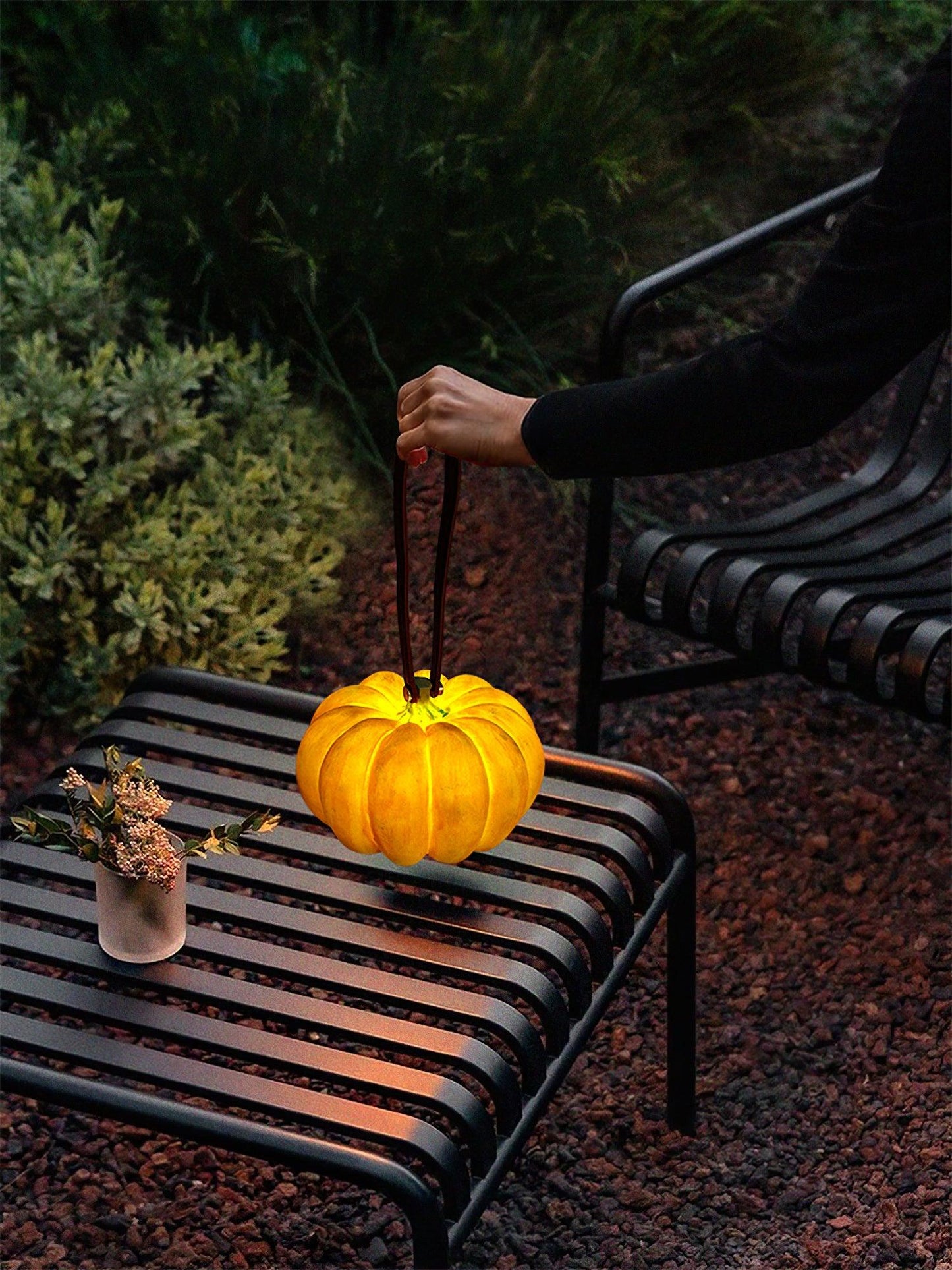 Portable Pumpkin Built-in Battery Bedside lamp Table Lamp