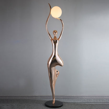 Pose Yoga Sculpture Floor Lamp