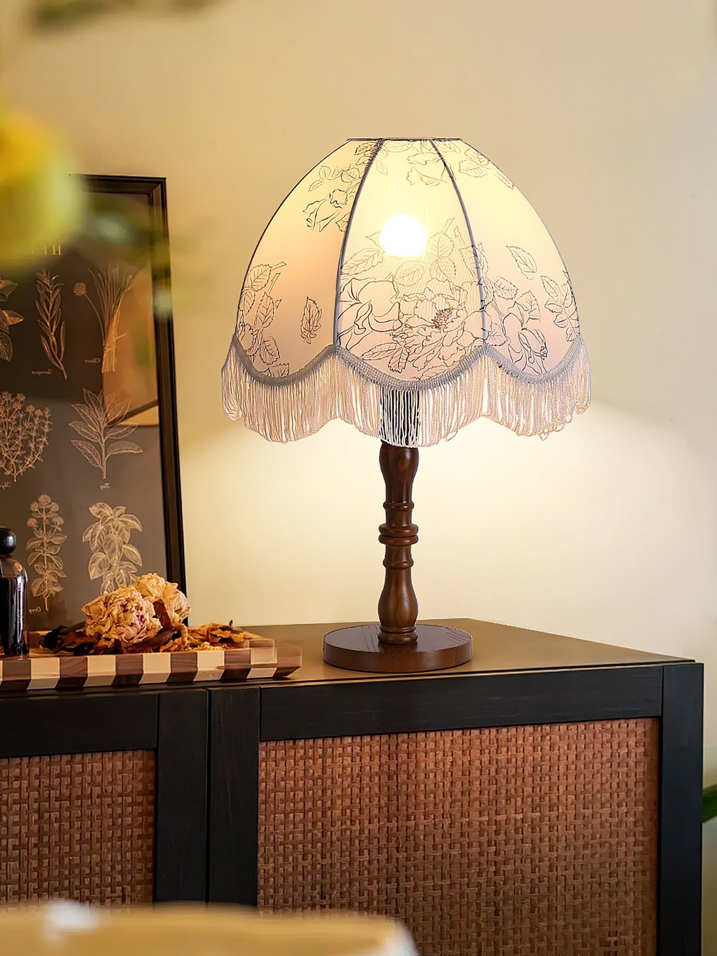 Printed Tassel Desk lamp Table Lamp