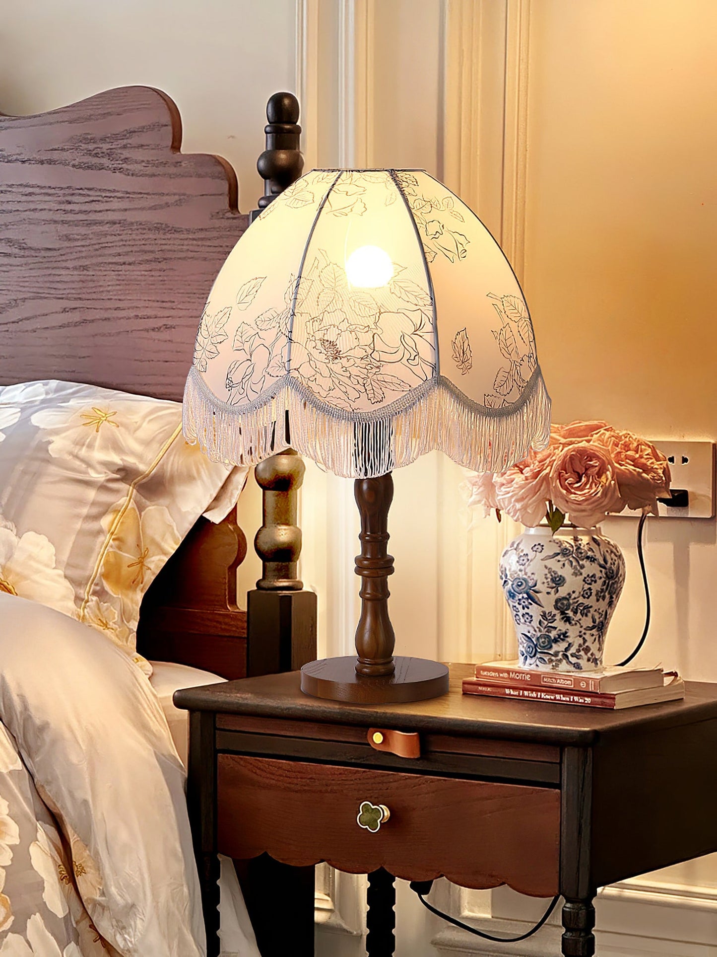 Printed Tassel Desk lamp Table Lamp