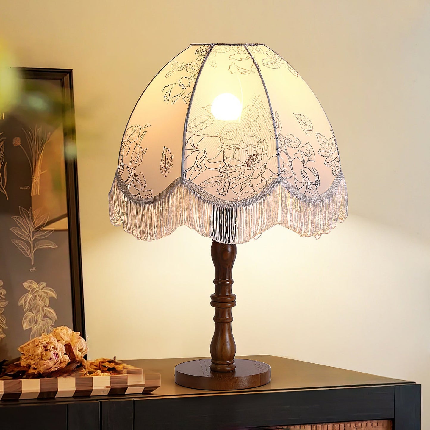 Printed Tassel Desk lamp Table Lamp