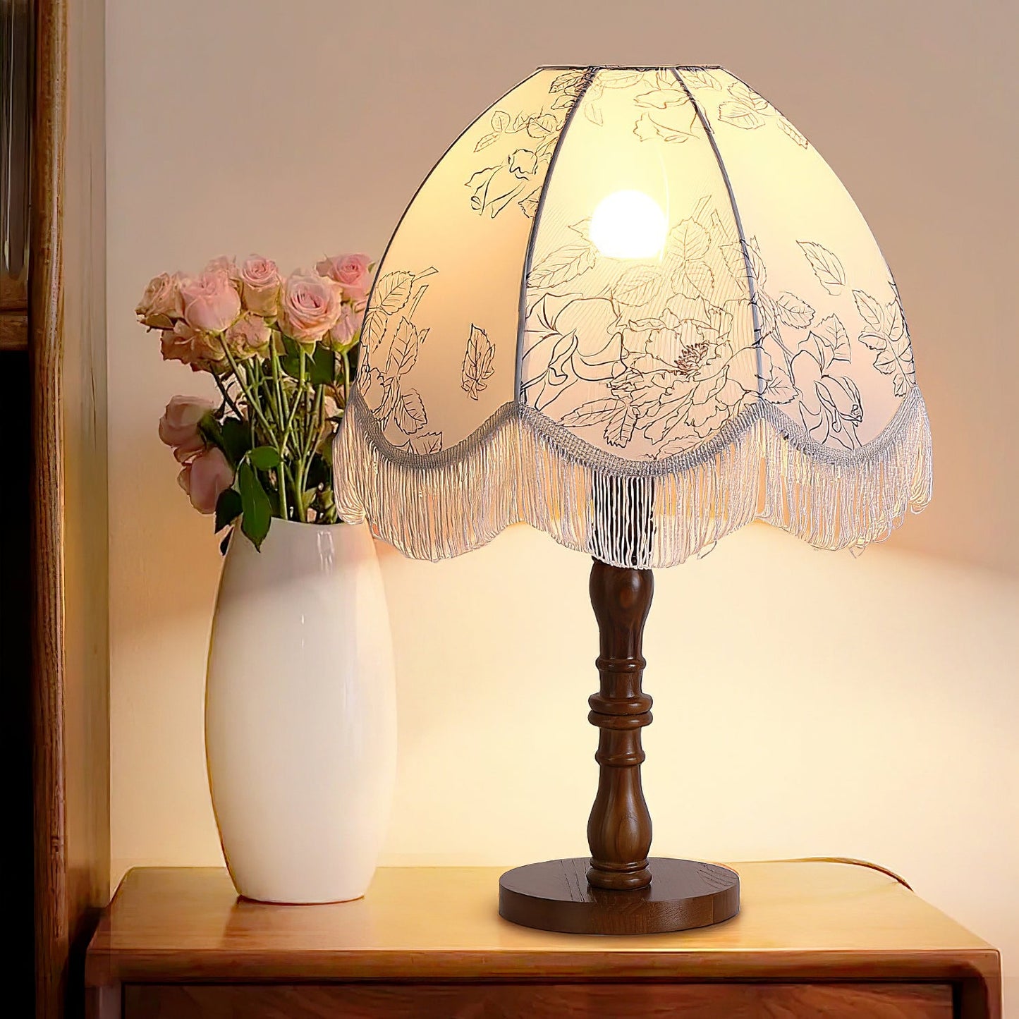 Printed Tassel Desk lamp Table Lamp