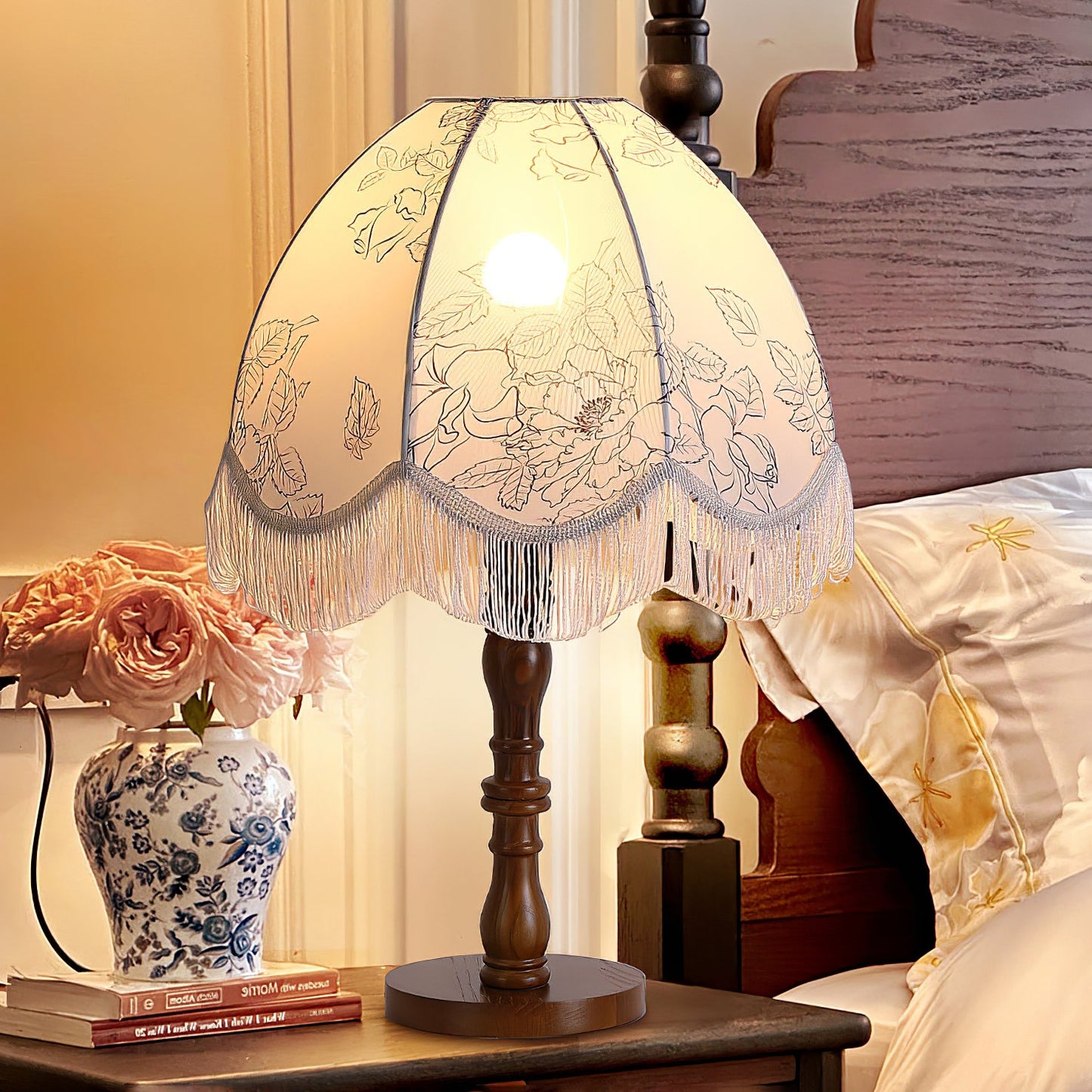 Printed Tassel Desk lamp Table Lamp