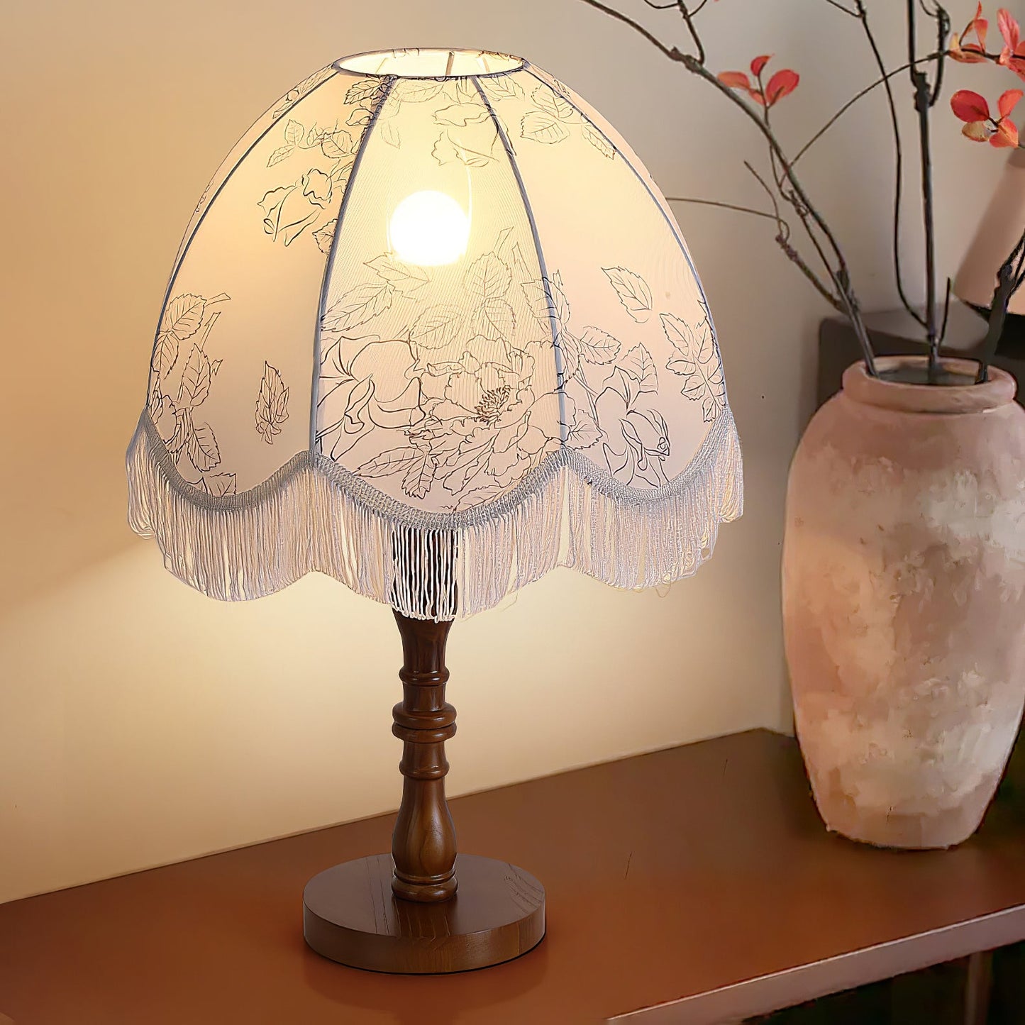 Printed Tassel Desk lamp Table Lamp