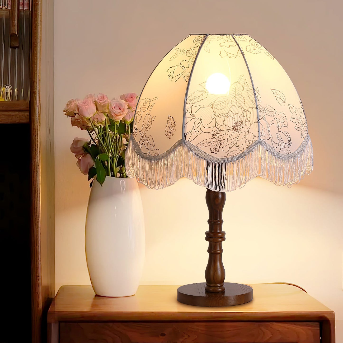 Printed Tassel Desk lamp Table Lamp