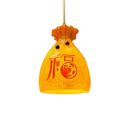 Prosperity Pouch Resin Droplight Pendant Lamp