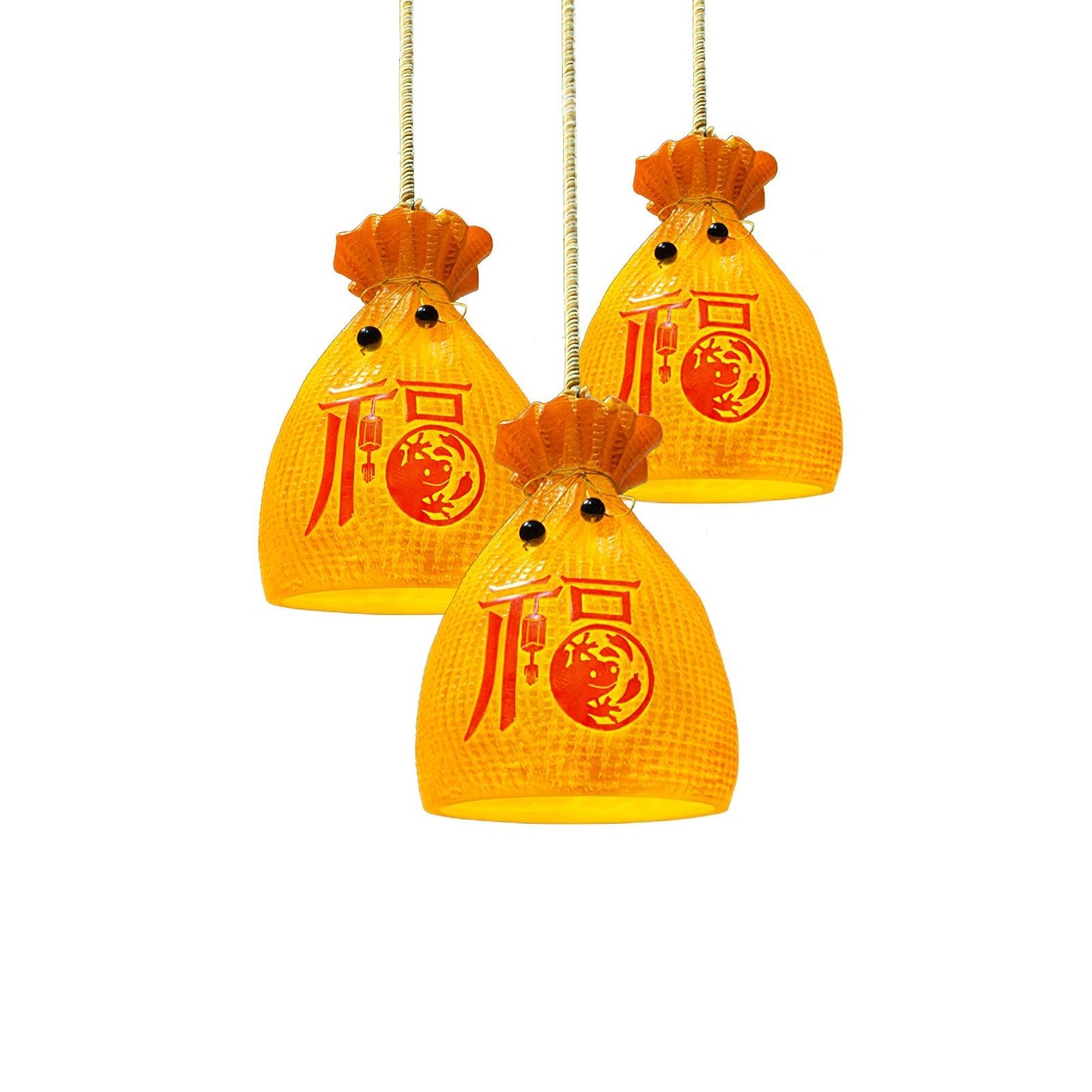 Prosperity Pouch Resin Droplight Pendant Lamp